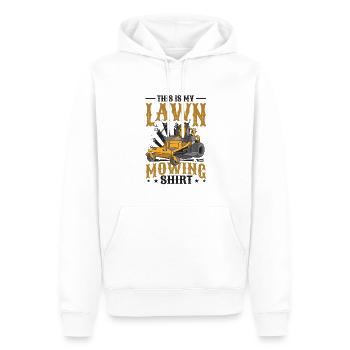 C’est ma tondeuse à gazon - Sweat à capuche Premium bio Homme - blanc - Devant - Nico (187cm)