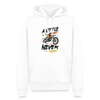 Un peu de saleté ne fait pas mal, le motocross. - Sweat à capuche Premium bio Homme - blanc - Devant - Nico (187cm)