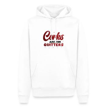 Les bouchons sont pour le festival du vin amusant de Quitter. - Sweat à capuche Premium bio Homme - blanc - Devant - Nico (187cm)