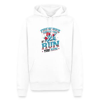 Fireworks Director Si je vous exécute - Sweat à capuche Premium bio Homme - blanc - Devant - Nico (187cm)