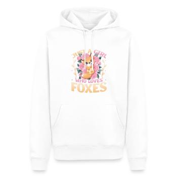Just a girl who loves foxes - Fox Girls - Men’s Premium Organic Hoodie - white - Front - Nico (187cm)