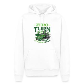 Zero Turn It's How I Roll Lawn Mower - Men’s Premium Organic Hoodie - white - Front - Nico (187cm)