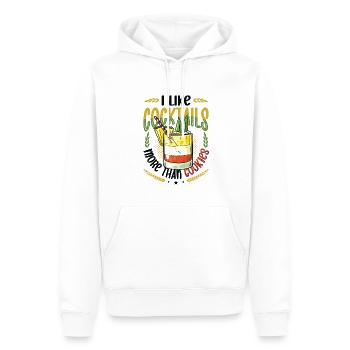 Like Cocktails More Than Cookies Christmas In Juli - Männer Premium Bio Hoodie - Weiß - Vorne - Nico (187cm)