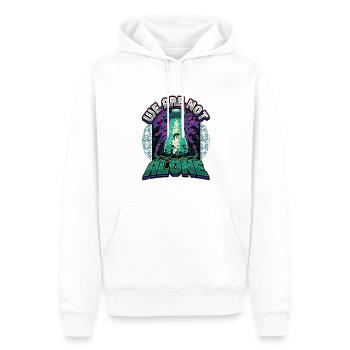 We are not alone, alien. - Men’s Premium Organic Hoodie - white - Front - Nico (187cm)