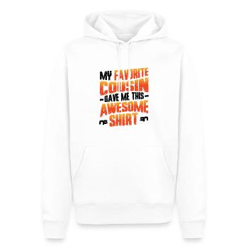Lieblingscousine hat mir das Fantastische gegeben - Männer Premium Bio Hoodie - Weiß - Vorne - Nico (187cm)