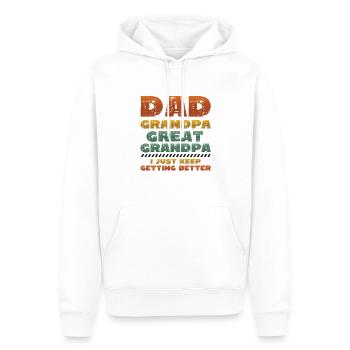 Announce the pregnancy. - Men’s Premium Organic Hoodie - white - Front - Nico (187cm)
