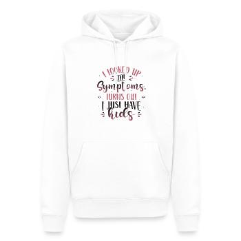 J’ai cherché les symptômes. - Sweat à capuche Premium bio Homme - blanc - Devant - Nico (187cm)