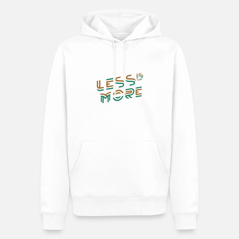Moins c’est plus économique - Sweat à capuche Premium bio Homme - blanc