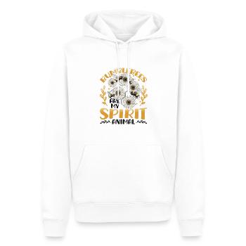 Les bourdons sont mon animal spirituel Bumblebee - Sweat à capuche Premium bio Homme - blanc - Devant - Nico (187cm)