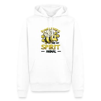 Hummeln sind mein Geist Tier Hummel - Männer Premium Bio Hoodie - Weiß - Vorne - Nico (187cm)