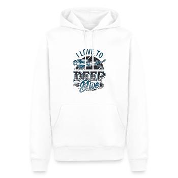 J’adore Deep Dive Scuba Diving - Sweat à capuche Premium bio Homme - blanc - Devant - Nico (187cm)
