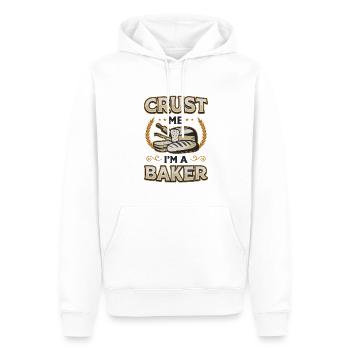 Crust Me Je suis un boulanger Cuisson du pain - Sweat à capuche Premium bio Homme - blanc - Devant - Nico (187cm)