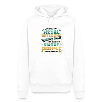 Metalldetektor Hobby Metalldetektion - Männer Premium Bio Hoodie - Weiß - Vorne - Nico (187cm)