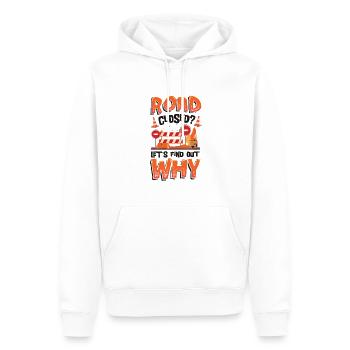 Route fermée? Voyons pourquoi - Sweat à capuche Premium bio Homme - blanc - Devant - Nico (187cm)