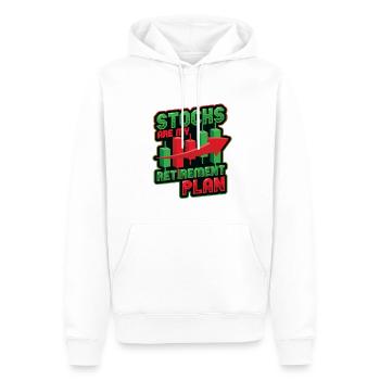 Aktien Sind Mein Ruhestandsplan - Männer Premium Bio Hoodie - Weiß - Vorne - Nico (187cm)