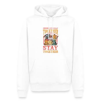 Mots croisés Reine - Sweat à capuche Premium bio Homme - blanc - Devant - Nico (187cm)