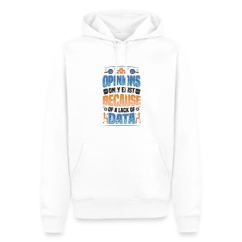 Meinungen Datenmangel - Datenwissenschaftler Daten - Männer Premium Bio Hoodie - Weiß - Vorne - Nico (187cm)