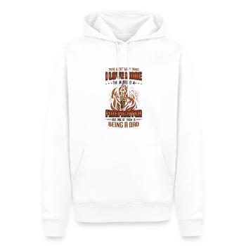 Feuerwehrmann Stolz Feuerwehrmann Papa - Männer Premium Bio Hoodie - Weiß - Vorne - Nico (187cm)