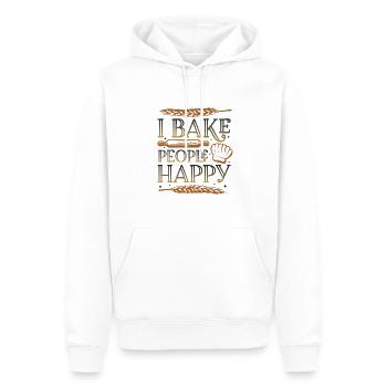 Je fais cuire des gens heureux amateurs de pâtisserie - Sweat à capuche Premium bio Homme - blanc - Devant - Nico (187cm)