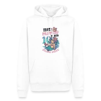 Cette sirène est maintenant à 10,deux chiffres. - Sweat à capuche Premium bio Homme - blanc - Devant - Nico (187cm)