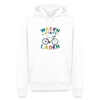 Waden Statt Laden, Mountain Bike, MTB. - Männer Premium Bio Hoodie - Weiß - Vorne - Nico (187cm)