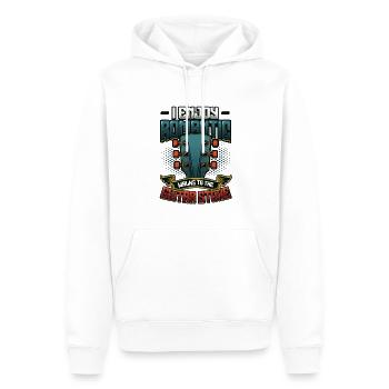 I enjoy Romantic Walks - Men’s Premium Organic Hoodie - white - Front - Nico (187cm)