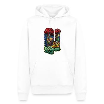Musik Färbt Unser Leben Musikliebhaber Musiklehrer - Männer Premium Bio Hoodie - Weiß - Vorne - Nico (187cm)