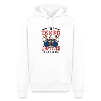 Das Tempo Ist, Was Immer Ich Sage, Es Ist Rockband - Männer Premium Bio Hoodie - Weiß - Vorne - Nico (187cm)