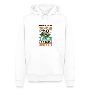 Verwirrter Als Ein Chamäleon - Männer Premium Bio Hoodie - Weiß - Vorne - Nico (187cm)