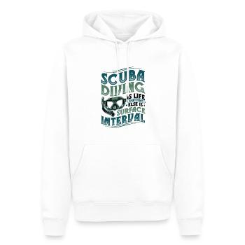 Plongée Life Divers - Sweat à capuche Premium bio Homme - blanc - Devant - Nico (187cm)