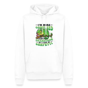 Verwirrter Als Ein Chamäleon. - Männer Premium Bio Hoodie - Weiß - Vorne - Nico (187cm)
