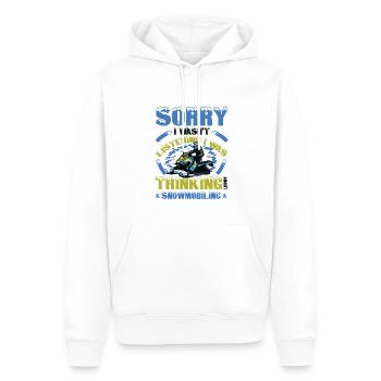Thinking about Snowmobiling Snowmobile - Men’s Premium Organic Hoodie - white - Front - Nico (187cm)
