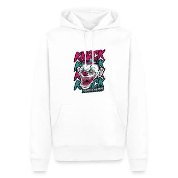 Gruseliger Clown, Clown effrayant. - Sweat à capuche Premium bio Homme - blanc - Devant - Nico (187cm)
