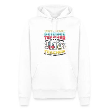 Science teacher, much cooler. - Men’s Premium Organic Hoodie - white - Front - Nico (187cm)
