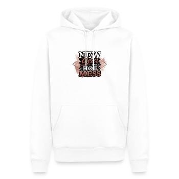 New Year - Same Chaos, Happy New Year. - Men’s Premium Organic Hoodie - white - Front - Nico (187cm)
