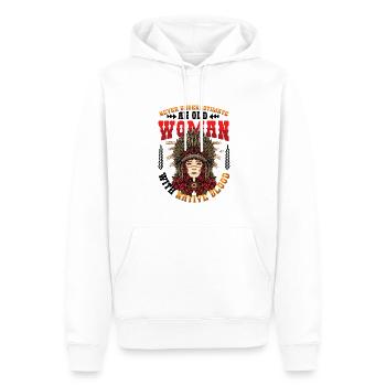 Old Women with Native Blood Indian Native - Men’s Premium Organic Hoodie - white - Front - Nico (187cm)