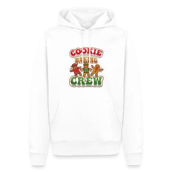 Plätzchenbacken Crew, Weihnachten, Lebkuchen. - Männer Premium Bio Hoodie - Weiß - Vorne - Nico (187cm)