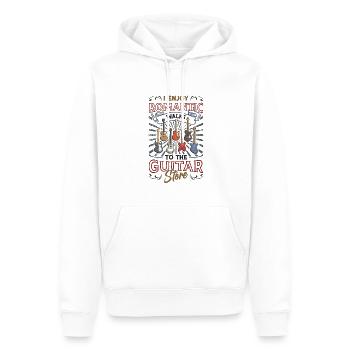 J’aime les promenades romantiques. - Sweat à capuche Premium bio Homme - blanc - Devant - Nico (187cm)