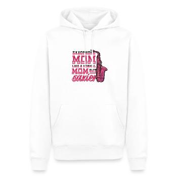 Saxophone Mom,Like A Normal Mom, But Saxier Band. - Männer Premium Bio Hoodie - Weiß - Vorne - Nico (187cm)