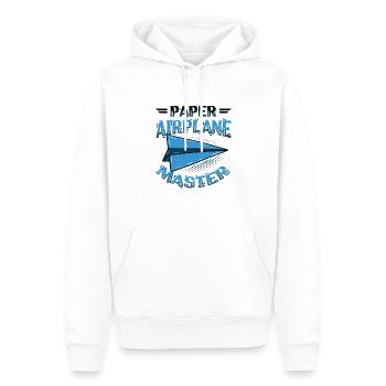 Papierflieger Master. - Männer Premium Bio Hoodie - Weiß - Vorne - Nico (187cm)