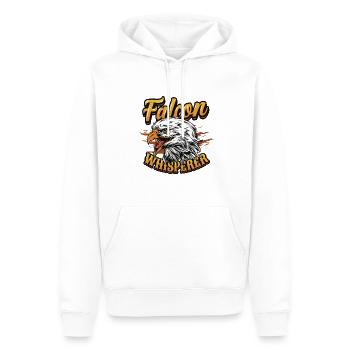 Faucon Whisperer-busard. - Sweat à capuche Premium bio Homme - blanc - Devant - Nico (187cm)