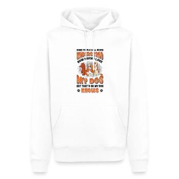 J’adore mon chien, Cocker Spaniel. - Sweat à capuche Premium bio Homme - blanc - Devant - Nico (187cm)