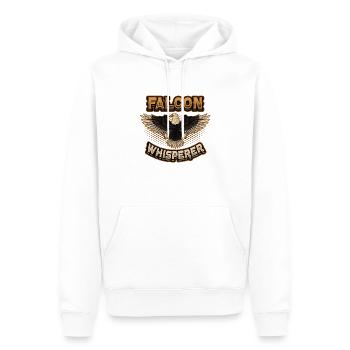 Faucon Whisperer-busard. - Sweat à capuche Premium bio Homme - blanc - Devant - Nico (187cm)