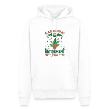 Gartenarbeit Ist Mein Ruhestandsplan. - Männer Premium Bio Hoodie - Weiß - Vorne - Nico (187cm)
