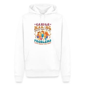 Kerzenherstellung Katzenliebhaber Kerzenmacher - Männer Premium Bio Hoodie - Weiß - Vorne - Nico (187cm)