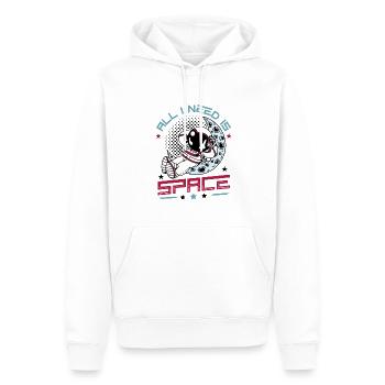J’ai juste besoin d’espace, astronaute. - Sweat à capuche Premium bio Homme - blanc - Devant - Nico (187cm)