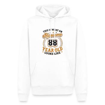 This is what a great 88-year-old looks like. - Men’s Premium Organic Hoodie - white - Front - Nico (187cm)