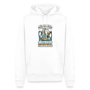 Ruhestandsplan, Wandern, Rentner, Wanderer. - Männer Premium Bio Hoodie - Weiß - Vorne - Nico (187cm)