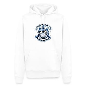 Je veux juste un morceau de toi, requin - Sweat à capuche Premium bio Homme - blanc - Devant - Nico (187cm)