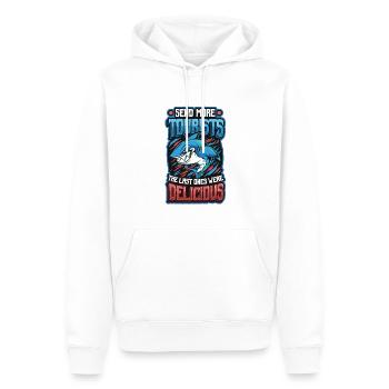 Schicken Sie Mehr Touristen - Männer Premium Bio Hoodie - Weiß - Vorne - Nico (187cm)
